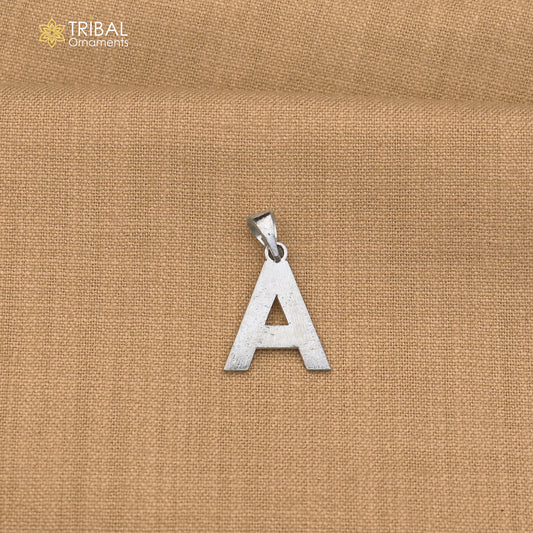 925 sterling silver A letter pendant with chain stylish unisex jewelry nsp1148