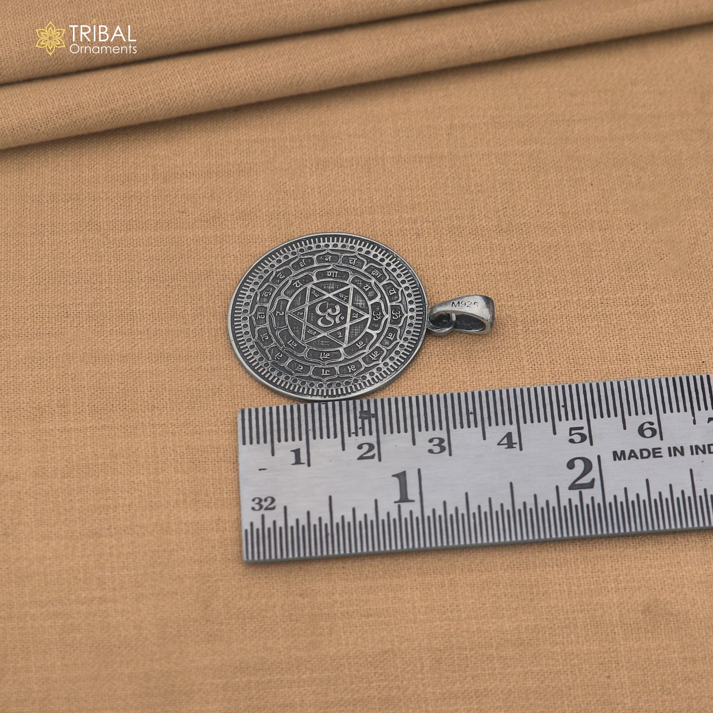 925 sterling silver Sudarshan chakra or Shree yantra combo pendant with chain unisex jewelry nsp1186