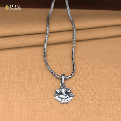 925 Sterling silver Ganesha Pendant unisex jewelry nsp1189