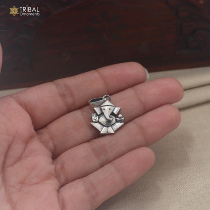 925 Sterling silver Ganesha Pendant unisex jewelry nsp1189