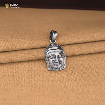925 Sterling silver Goutam buddha face pendant unisex jewelry nsp1190