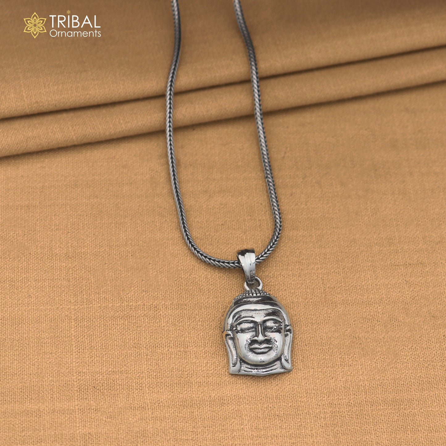 925 Sterling silver Goutam buddha face pendant unisex jewelry nsp1190