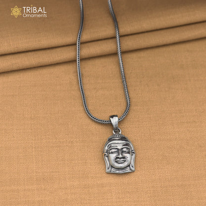 925 Sterling silver Goutam buddha face pendant unisex jewelry nsp1190