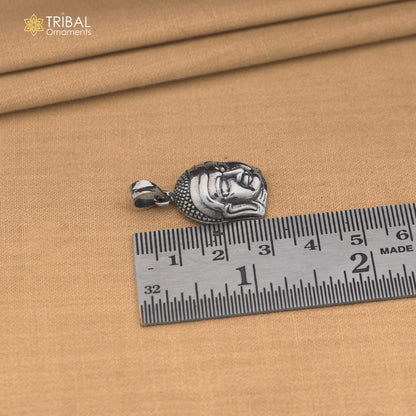 925 Sterling silver Goutam buddha face pendant unisex jewelry nsp1190