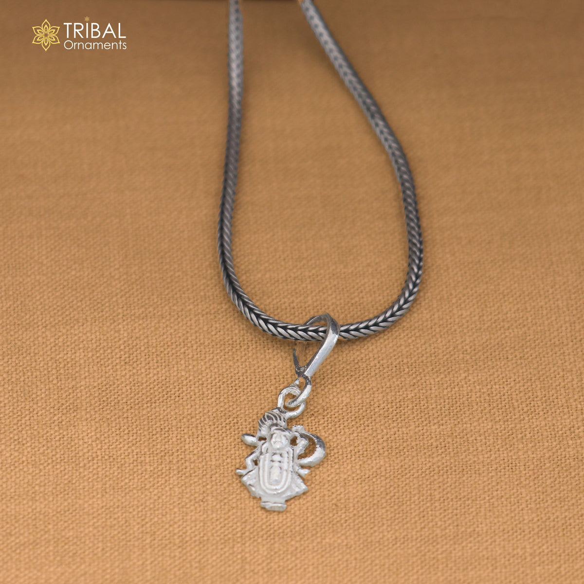 925 sterling silver lord Govardhan Srinath ji pendant with chain unisex jewelry nsp1193