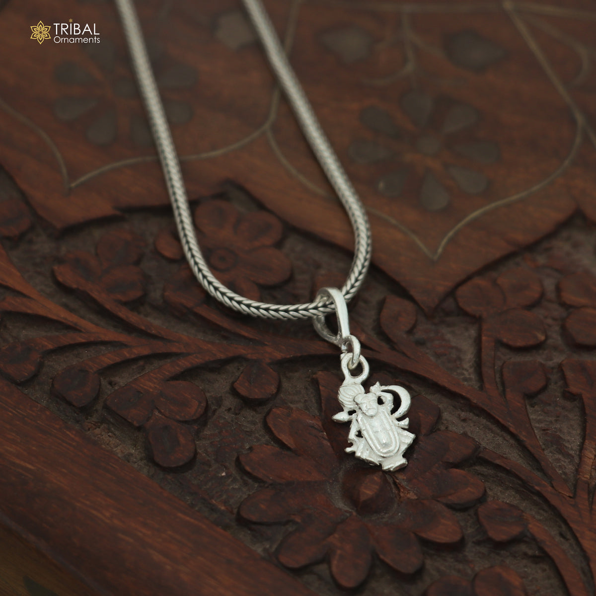 925 sterling silver lord Govardhan Srinath ji pendant with chain unisex jewelry nsp1193