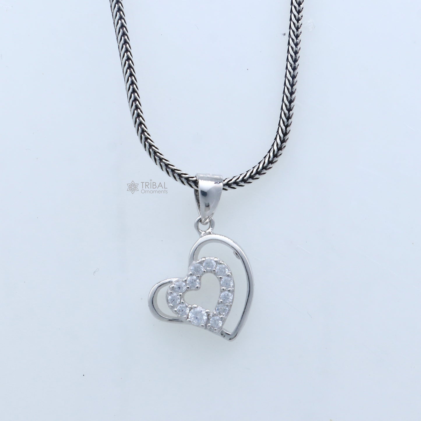 925 Sterling silver handmade heart design pendant nsp923