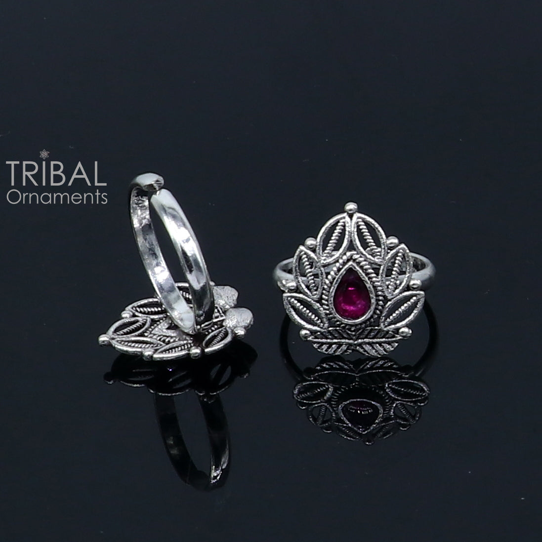 925 sterling silver women's toe rings tribal ethnic cultural jewelry from india ntr111 - TRIBAL ORNAMENTS