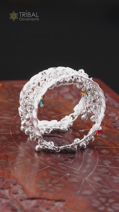 925 Sterling silver customized baby anklets, Best gifting kids fancy jingling ankle bracelet ank765