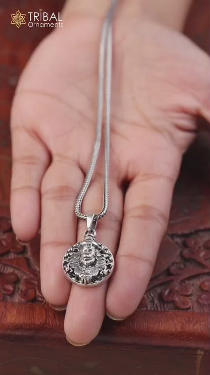 925 Sterling silver handmade  lord hanuman ji pendant nsp878