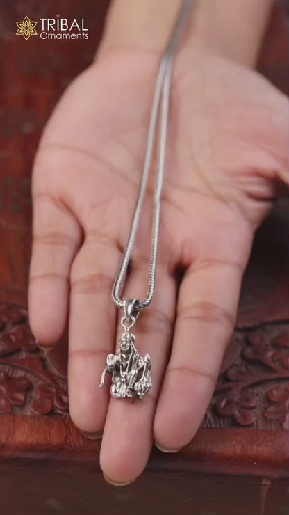 925 sterling silver Lord Hanuman pendant, amazing unisex gifting jewelry ssp956