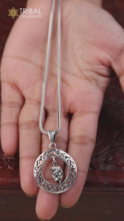 925 sterling silver vintage design lord Ganesha pendant stylish unisex personalized jewelry ssp475