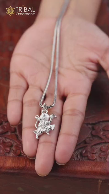 925 sterling silver Lord hanuman flying pendant gifting jewelry NSP825