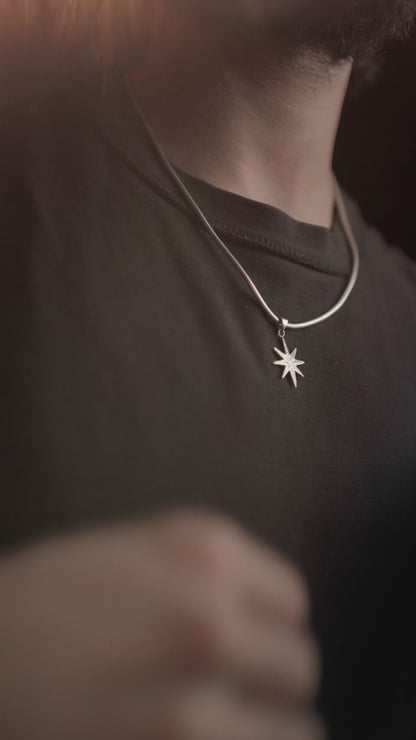 925 sterling silver Star design pendant for boy girls nsp672