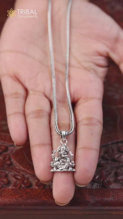 925 sterling silver lord Ganesha blessing pendant unisex jewelry ssp968
