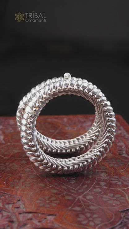925 sterling silver vintage Spiral sutli design bangle kada customized jewelry ba453