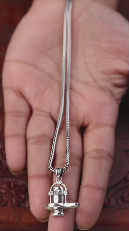 925 sterling silver designer Lord Shiva lingam pendant unisex customized jewelry ssp864