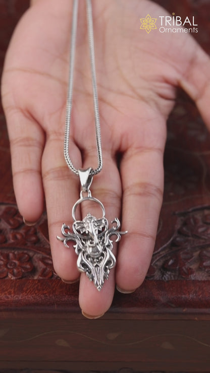 925 sterling silver Lord GANESHA design pendant for unisex jewelry Nsp711