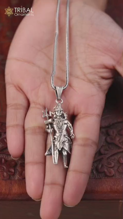 925 sterling silver handmade idol Shiva standing pendant, amazing stylish unisex pendant locket personalized jewelry tribal jewelry ssp540