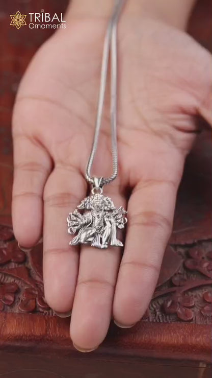 925 sterling silver Lord Panchmukhi Hanuman pendant amazing unisex gifting jewelry Nsp621