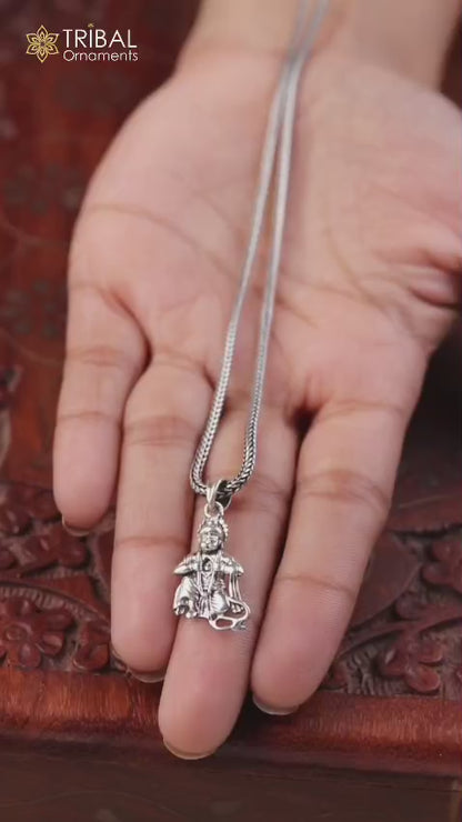 925 sterling silver Lord hanuman pendant unisex gifting jewelry NSP686