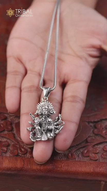 925 sterling silver Panchmukhi hanuman pendant amazing unisex personalized jewelry ssp438