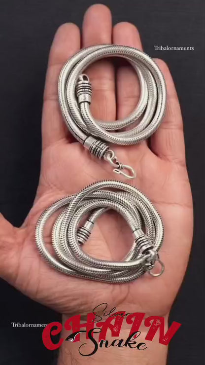 5mm solid 925 sterling silver snake chain, Amazing oxidized necklace vintage stylish heavy chain jewelry ch557