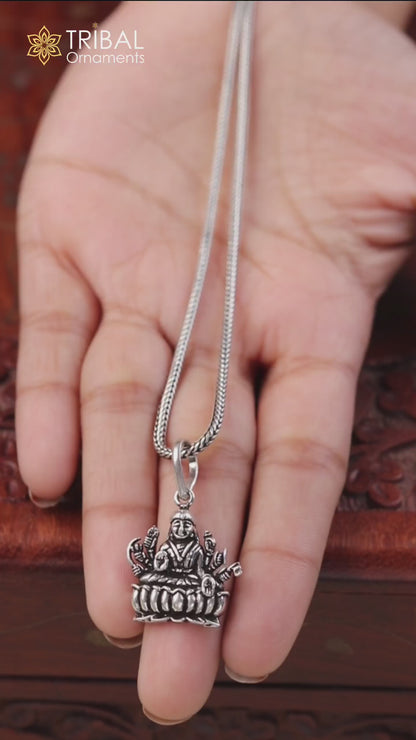925 sterling silver handmade Lord Dhan Laxmi ji design stylish  nsp993