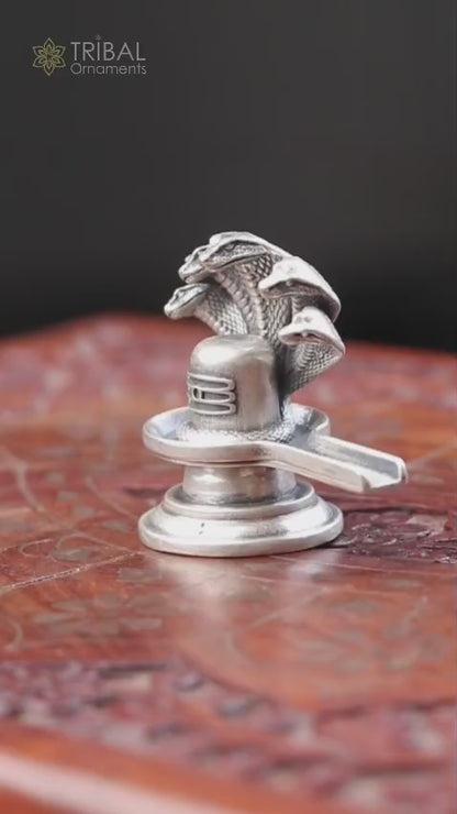 925 sterling silver lord Shiva lingam Divine Shiva lingam at home temple su1386