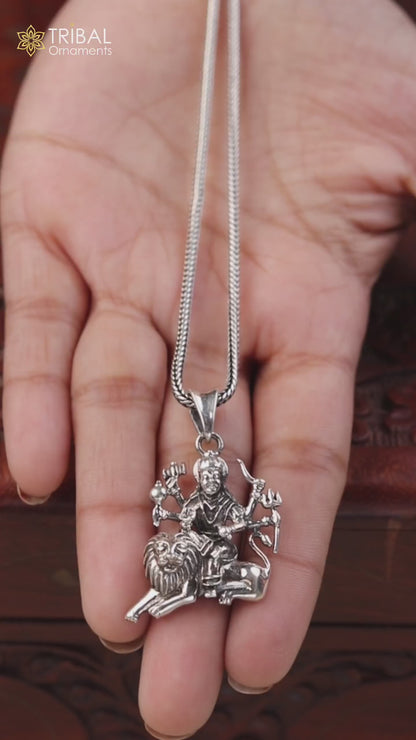 925 sterling silver Goddess bhawani/ Durga maa pendant unisex personalized jewelry ssp496
