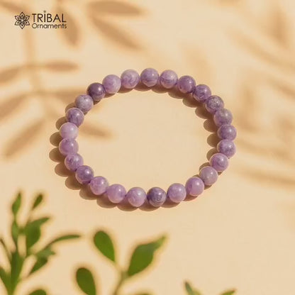 8 MM amethyst natural stone beaded handmade bracelet, customized unisex Jewelry, stnbr131