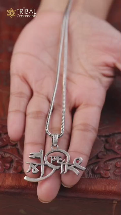 925 Sterling silver handmade  unique design Lord jai shree ram pendant nsp875