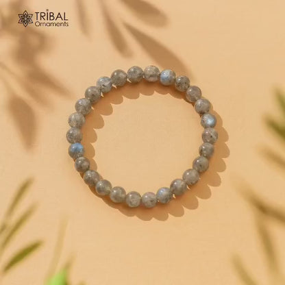 8 MM labradorite natural stone beaded handmade bracelet, customized unisex Jewelry, stnbr138