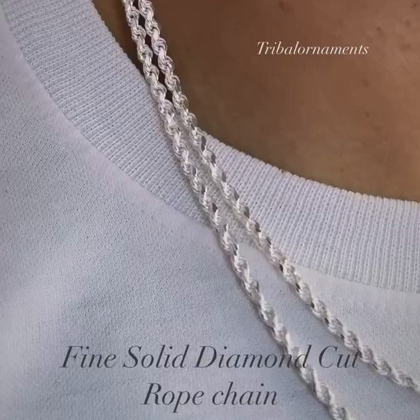 925 Sterling Silver 3MM Rope Chain 16 | Amazon.com