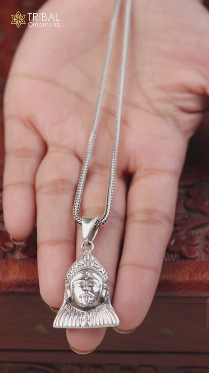 925 sterling silver Goddess Kalika maa/ Kali ma pendant, amazing unisex tribal jewelry ssp1565