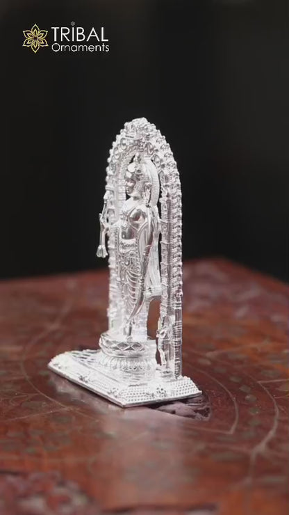925 Sterling silver Lord Shree Ram ji Statue figurine, puja articles decorative gift art836