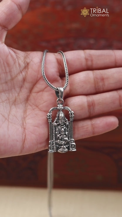 925 sterling silver idol tirupati balaji and Laxmi Pendant, amazing gifting jewelry ssp1541
