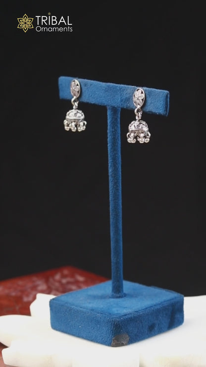 925 sterling silver vintage design drop dangle earring , light weight gifting tribal jewelry er205