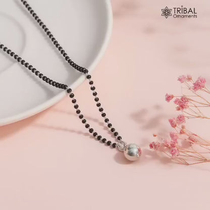 925 sterling silver ball Mangalsutra pendant, best women's girl's gifting jewelry mS75