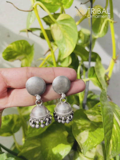 92.5 sterling silver gorgeous Exclusive design jhumki or jhumka tribal earrings s1250
