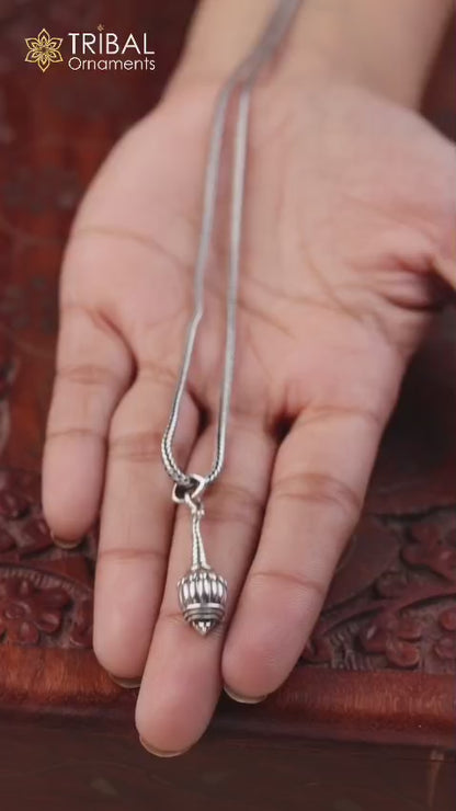925 sterling silver hanuman weapon Gada pendant symbol of power,and resilience nsp676