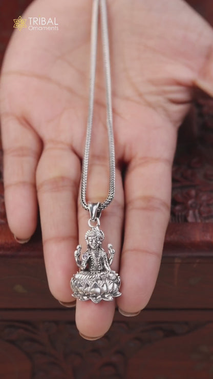 925 sterling silver Goddess Laxmi Pendant, amazing design stunning unisex jewelry ssp1550