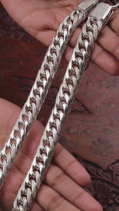 925 sterling silver Cuban curb link chain, solid heavy necklace chain for boy's men's gifting jewelry ch163