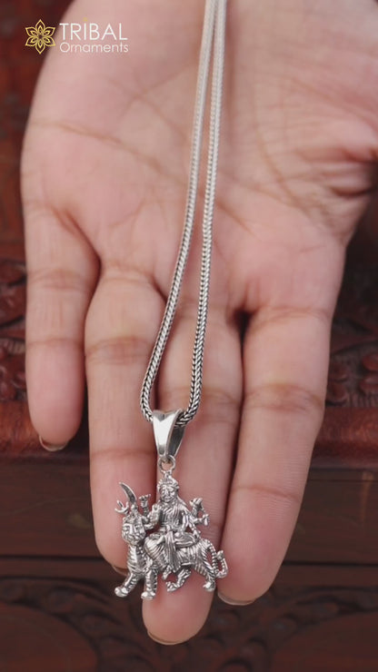 925 sterling silver Goddess bhawani/ Durga maa pendant amazing unisex personalized jewelry ssp442