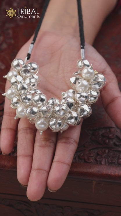 925 sterling silver and pearl beads gajra amazing hair jewelry brides gifting hc23
