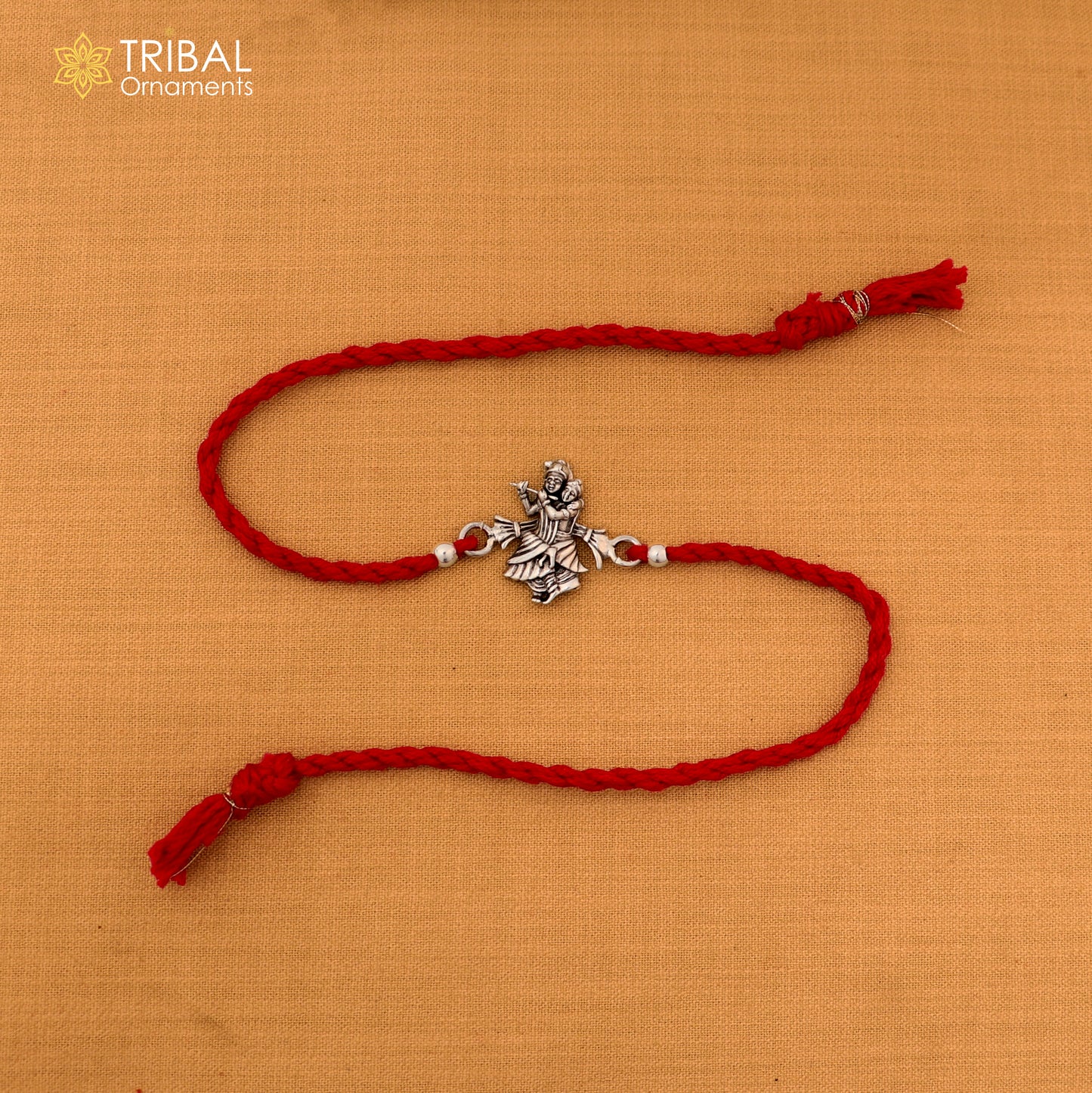 925 sterling silver Divine Radha Krishna pendant Rakhi bracelet rK418