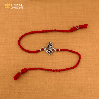 925 sterling silver Divine Radha Krishna pendant Rakhi bracelet rK418