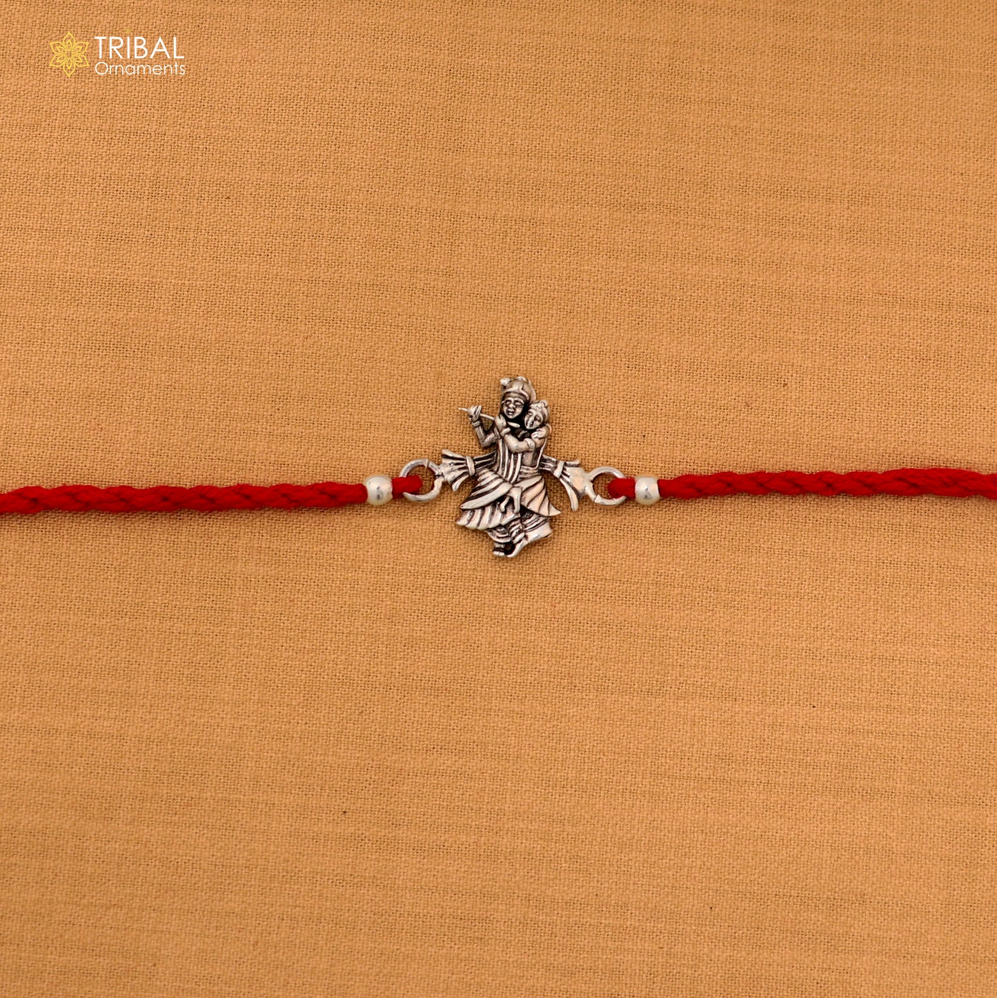 925 sterling silver Divine Radha Krishna pendant Rakhi bracelet rK418