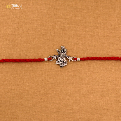 925 sterling silver Divine Radha Krishna pendant Rakhi bracelet rK418