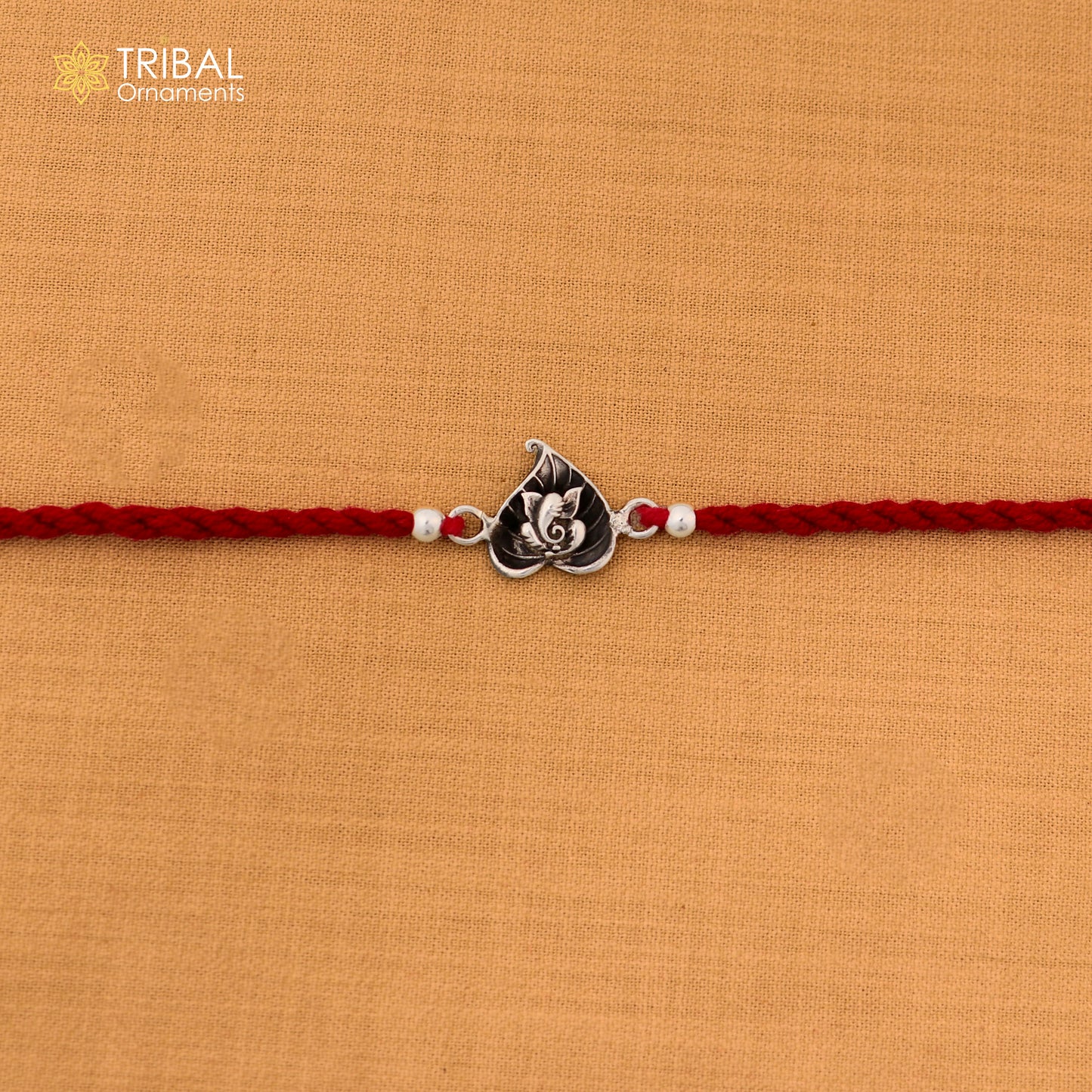 925 sterling silver Divine Lord Pan Ganesha pendant Rakhi bracelet rK422